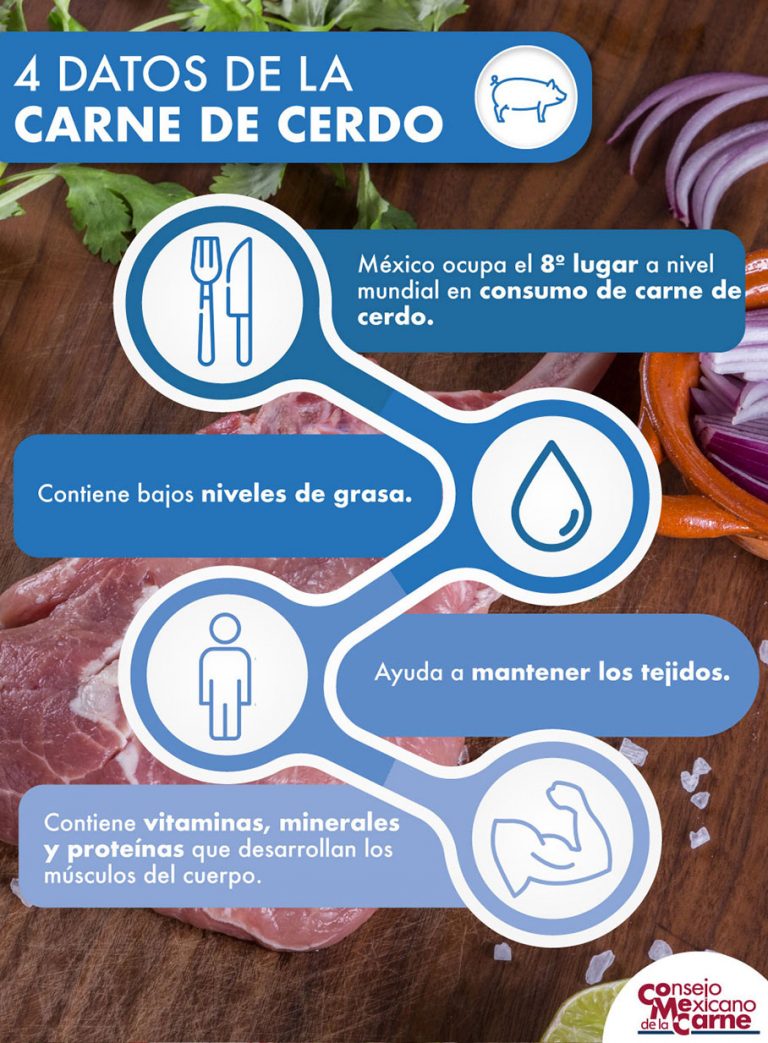 Infografía: 4 Datos De La Carne De Cerdo – Consejo Mexicano De La Carne